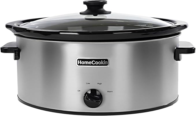 HOMECOOKIN 6 Quart Slow Cooker Oval Manual Pot Food Warmer by HOMECOOKIN
