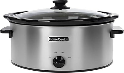 HOMECOOKIN 6 Quart Slow Cooker Oval Manual Pot Food Warmer by HOMECOOKIN