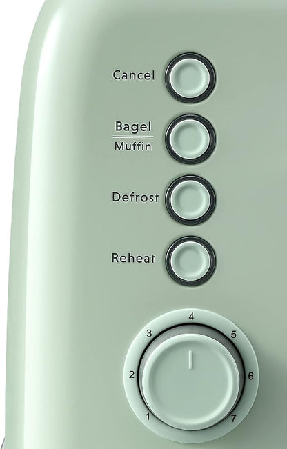 BUYDEEM DT620 2-Slice Toaster, Extra Wide Slots, Retro Stainless Steel - Image 2