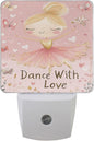 Pigsaly Led Night Light Ballerina Girl Gold Butterfly Night Light Plug in Wall by Pigsaly