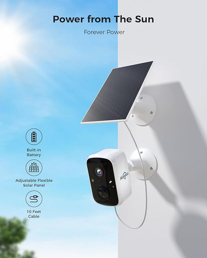 Hiseeu Solar Security Cameras Wireless Outdoor System, 6 Cam-Kit, Expandable to - Image 3