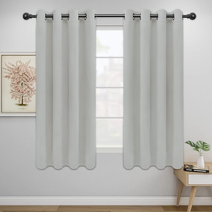 Easy-Going Blackout Curtains for Bedroom, Solid Thermal Insulated Grommet and by Easy-Going