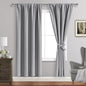 JIUZHEN Silver Grey Curtains for Bedroom by JIUZHEN
