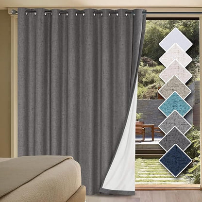 H.VERSAILTEX Linen Blackout Curtains Durable Thick Textured Linen Look 100% by HVERSAILTEX