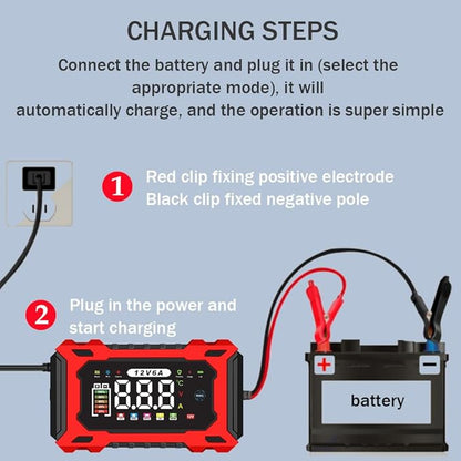 6-Amp 12V Smart Car Battery Charger, Battery Maintainer Trickle Charger - Image 6