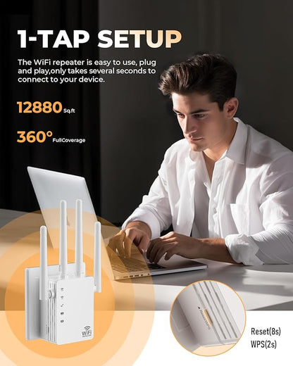 WiFi Extender, WiFi Extender Signal Booster Dual-Band Wireless Repeater - Image 2