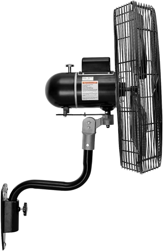 Continental Dynamics CD Premium 24" Oscillating Wall Mount Fan, TEFC Motor - Image 2