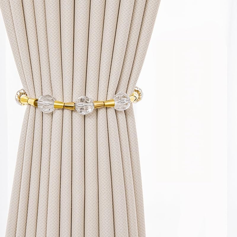 Elastic Crystal Bead Curtain Strap Storage Accessory