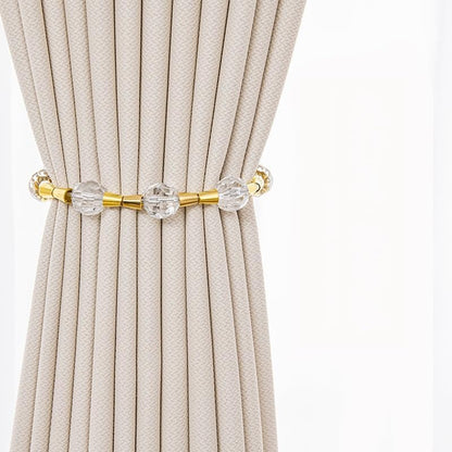 Elastic Crystal Bead Curtain Strap Storage Accessory
