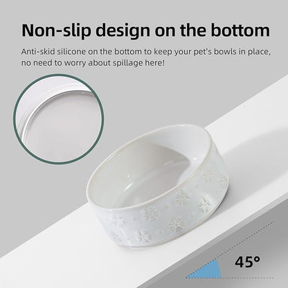 Ceramic 5.1inch Set of 2 Dog and Cat Bowls - Image 3