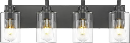 METWET 4-Light Bathroom Light Fixtures, Modern Vanity Lighting Fixtures Over by Metwet
