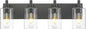 METWET 4-Light Bathroom Light Fixtures, Modern Vanity Lighting Fixtures Over by Metwet