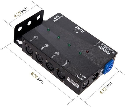 MFL. 4-Way Isolated DMX Splitter Amplifier Distributor - Image 7