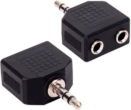 Sairps 3.5mm +Headphone +Splitter, Double Headphone Jack Adapter 3.5mm to 1/8 by Sairps
