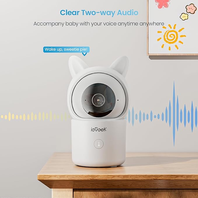 ieGeek 1080P Baby Monitor with 2 Cameras | 4.3" Split-View - Image 5