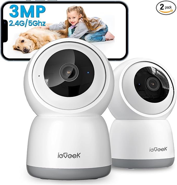 ieGeek 2K Indoor Security Camera, 5G/2.4G WiFi Pet Cameras by ieGeek