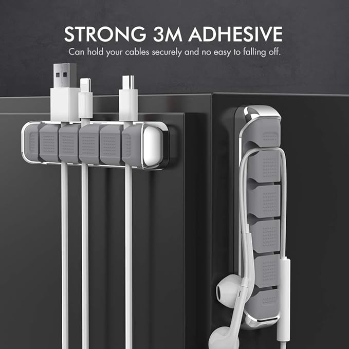 AHASTYLE Cable Organizer Holder 5 Slots Desktop Cord Wire Clips Keeper - Image 3