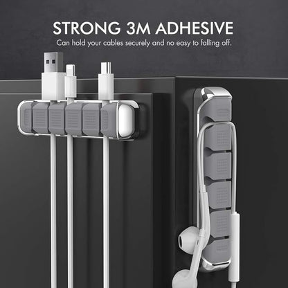 AHASTYLE Cable Organizer Holder 5 Slots Desktop Cord Wire Clips Keeper - Image 3