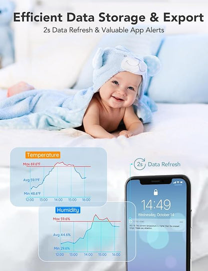 Govee WiFi Temperature Sensor H5179, Smart Hygrometer Thermometer - Image 5