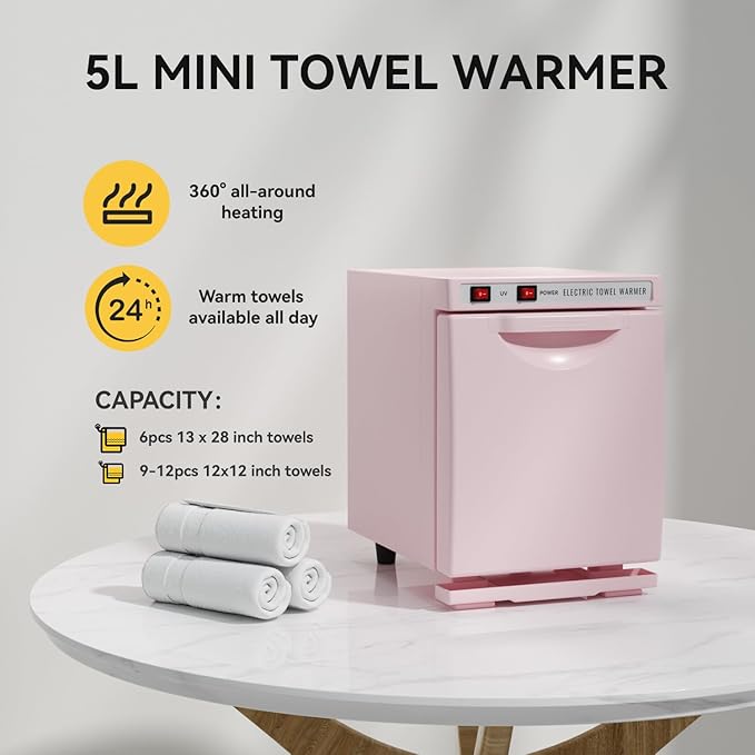 Hot Towel Warmer for Spa, Thermostatic Towel Heater, 2-in-1 Professional Mini - Image 4
