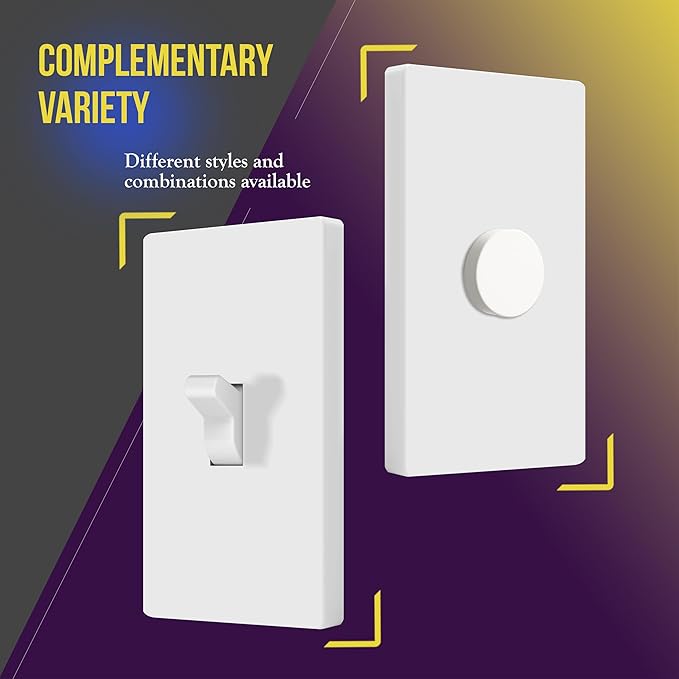 ENERLITES Screwless Toggle Switch Wall Plate, Child Safe Light Switch Cover - Image 5