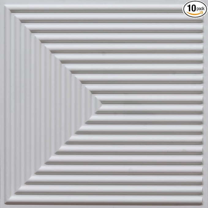 From Plain To Beautiful In Hours 9004 Depth Tier PVC 12 in x 12 in Peel and by DecorativeCeilingTiles
