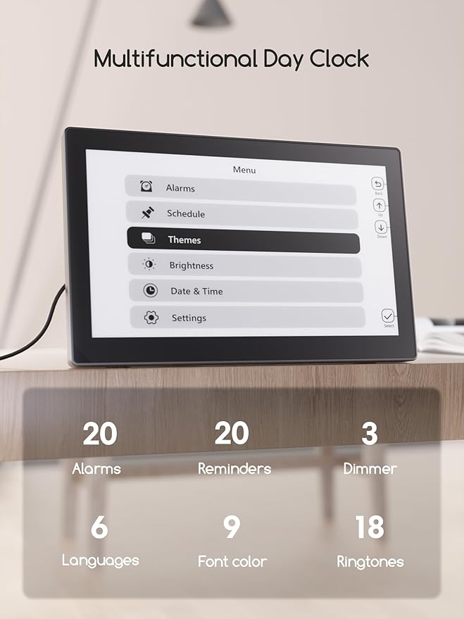 Raynic Digital Clock, Large Display Calendar Clock - Image 2