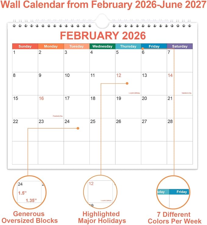 Calendar 2026, Wall Calendar 2026-2027 from February 2026 - Image 2