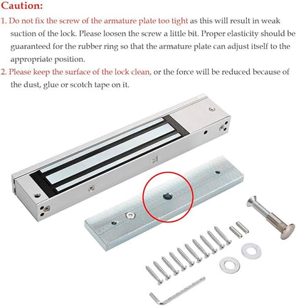 Electric Magnetic Lock with Z and L Bracket 280KG 600LBS Holding Force - Image 3