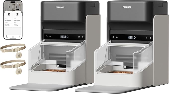 PETLIBRO Automatic Cat Feeders for 2 Cats, RFID Collar Tag for Exclusive Meals by PETLIBRO