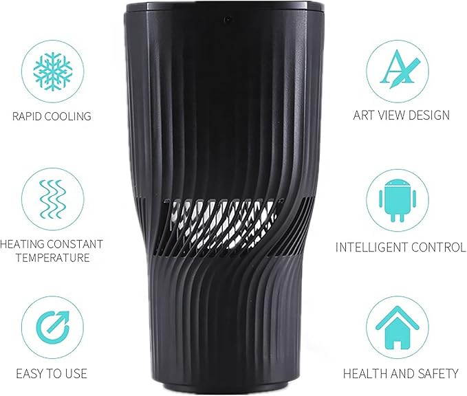 Car Cup Holder 2-in-1 Coffee Warmer Drink Cooler Smart Car Tumbler Holder Gift - Image 3