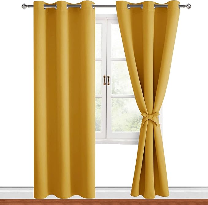 Hiasan Blackout Curtains for Bedroom, 38 x 84 Inches Long by Hiasan