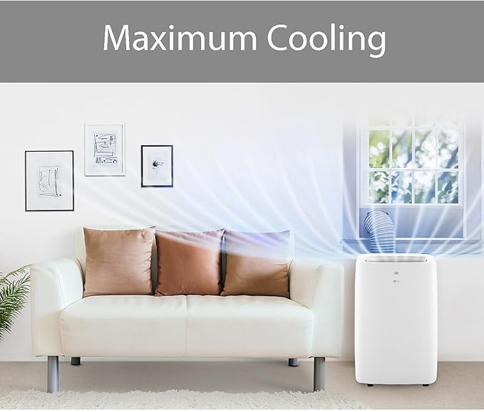 LG 6, 000 BTU Portable Air Conditioner, Cools 250 Sq.Ft., Portable Air - Image 8