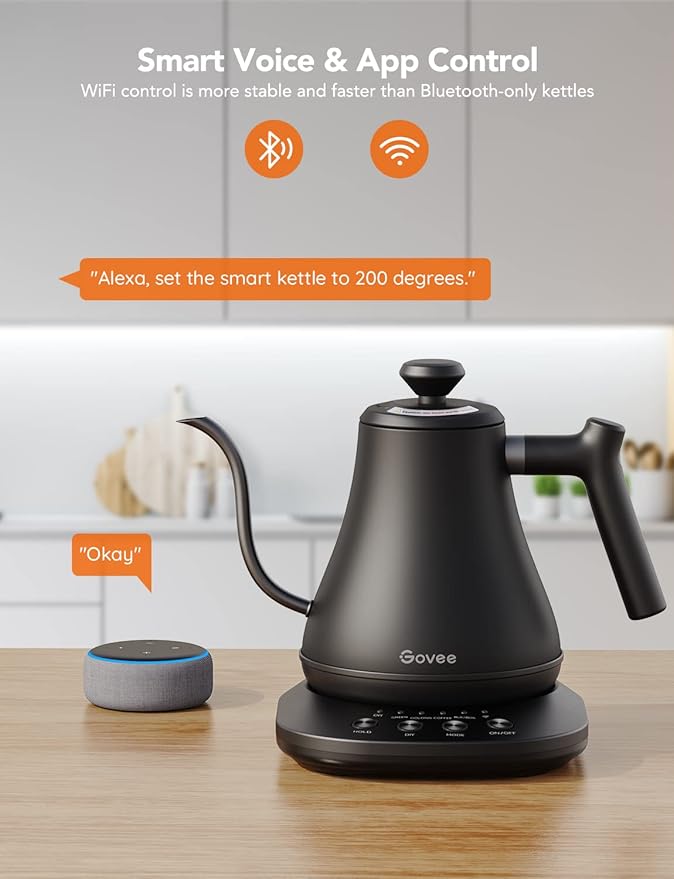 Govee Smart Electric Kettle, WiFi Variable Temperature Gooseneck Pour Over - Image 8
