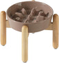 Ceramic 1.2 Cup Dog Raised Slow Feeder Set, Elevated Bowl by Havniva