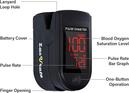 Zacurate Pro Series 500DL Fingertip Pulse Oximeter Blood Oxygen Saturation - Image 2