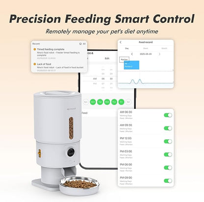 Automatic Cat Feeder with Camera - 5G WiFi Timed Cat Food Dispenser - Image 9