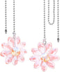 LEFERS Ceiling Fan Pull Chain, 2 Pieces 1.8" Crystal Glass Flower Pendants by L%C3%88FERS