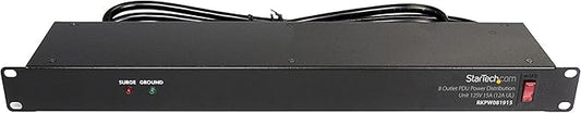 StarTech.com 8 Outlet Horizontal 1U Rack Mount PDU Power Strip by StarTech