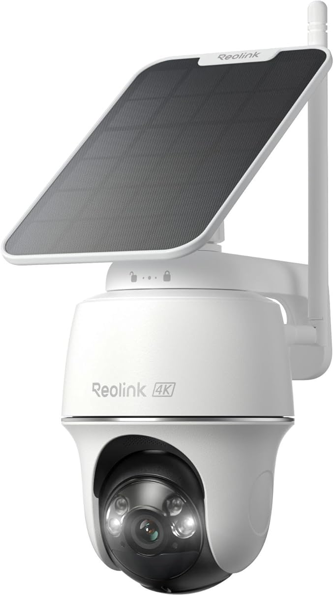 REOLINK First 4K Solar Security Cameras Wireless Outdoor, Argus PT Ultra+Solar by REOLINK