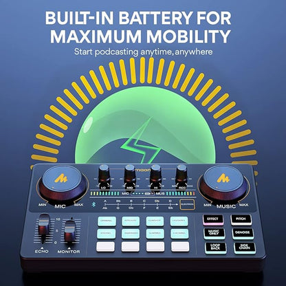 MAONO Podcast Equipment Bundle Audio mixer All-in-One Podcast Production Studio - Image 7