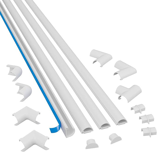 D-Line 13.12ft Cord Hider Kit, Patented Cable Cover, Hide Wires on Wall by D-LineUSAinc