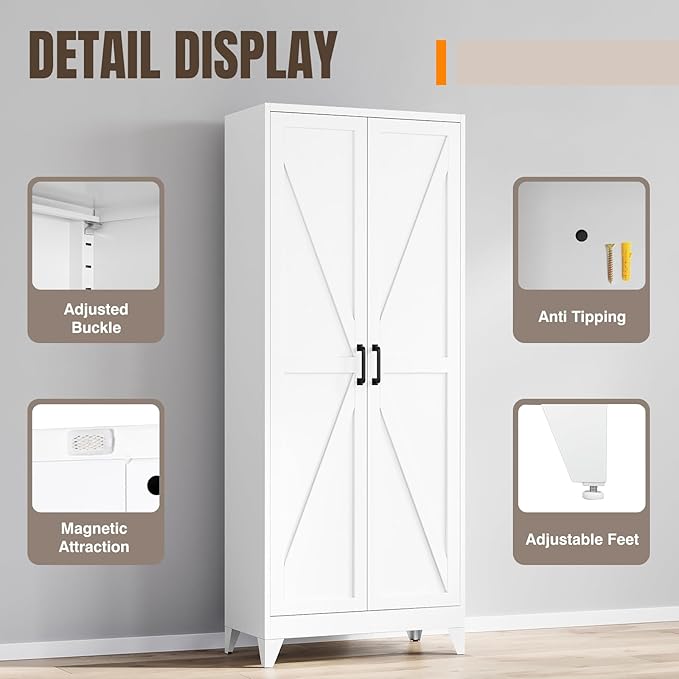 Yizosh Metal Storage Cabinet - Image 4