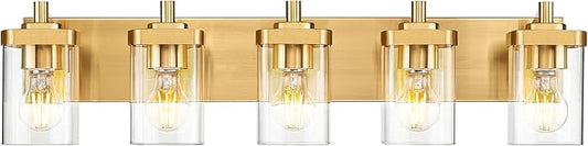 METWET Bathroom Light Fixtures, 5-Light Modern Wall Sconces by Metwet