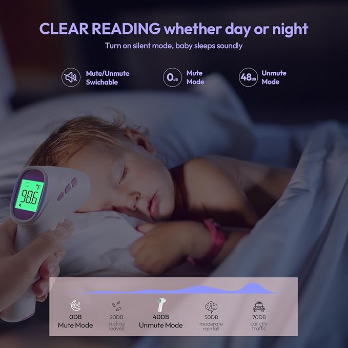 Forehead Thermometer for Adults, Kids & Babies, No-Touch Digital Thermometer - Image 7