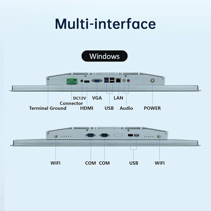 21.5-Inch Industrial Embedded Panel PC, Ratio 16:9 Multi-Touchscreen-Monitor - Image 5