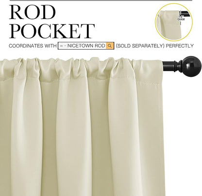 NICETOWN Blackout Curtains for Living Curtains, Window Treatment Thermal - Image 3