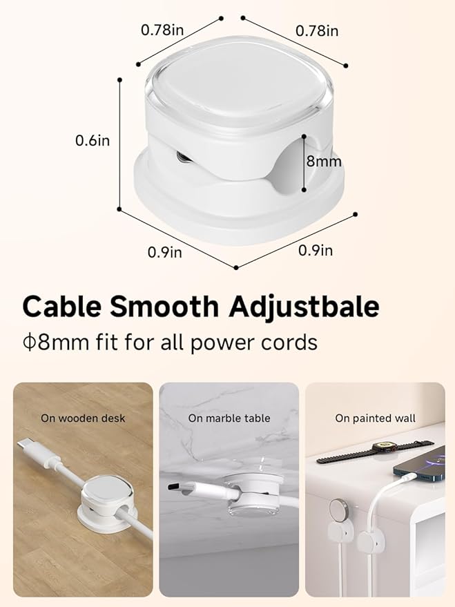 Magnetic Cable Clips, Adjustable Cord Holder Management, Adhesive Wire Keeper - Image 3