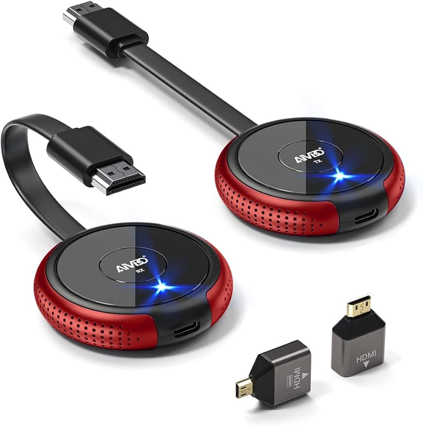 AIMIBO Wireless HDMI Transmitter and Receiver Kit 4K, Casting 2.4/5GHz Stable by AIMIBO