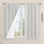 LAMIT Natural 100% Blackout Linen Curtains, 54 Inches Linen Textured Thermal by LAMIT